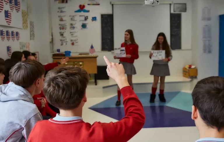 Alumnos del Colegio San Agustín cursando el Bachillerato Dual Americano en Valladolid